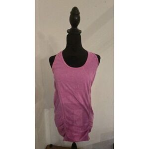ATHLETA Fastest Track Seamless Racerback Tank Top Pink Heather Retail $44 SZ M